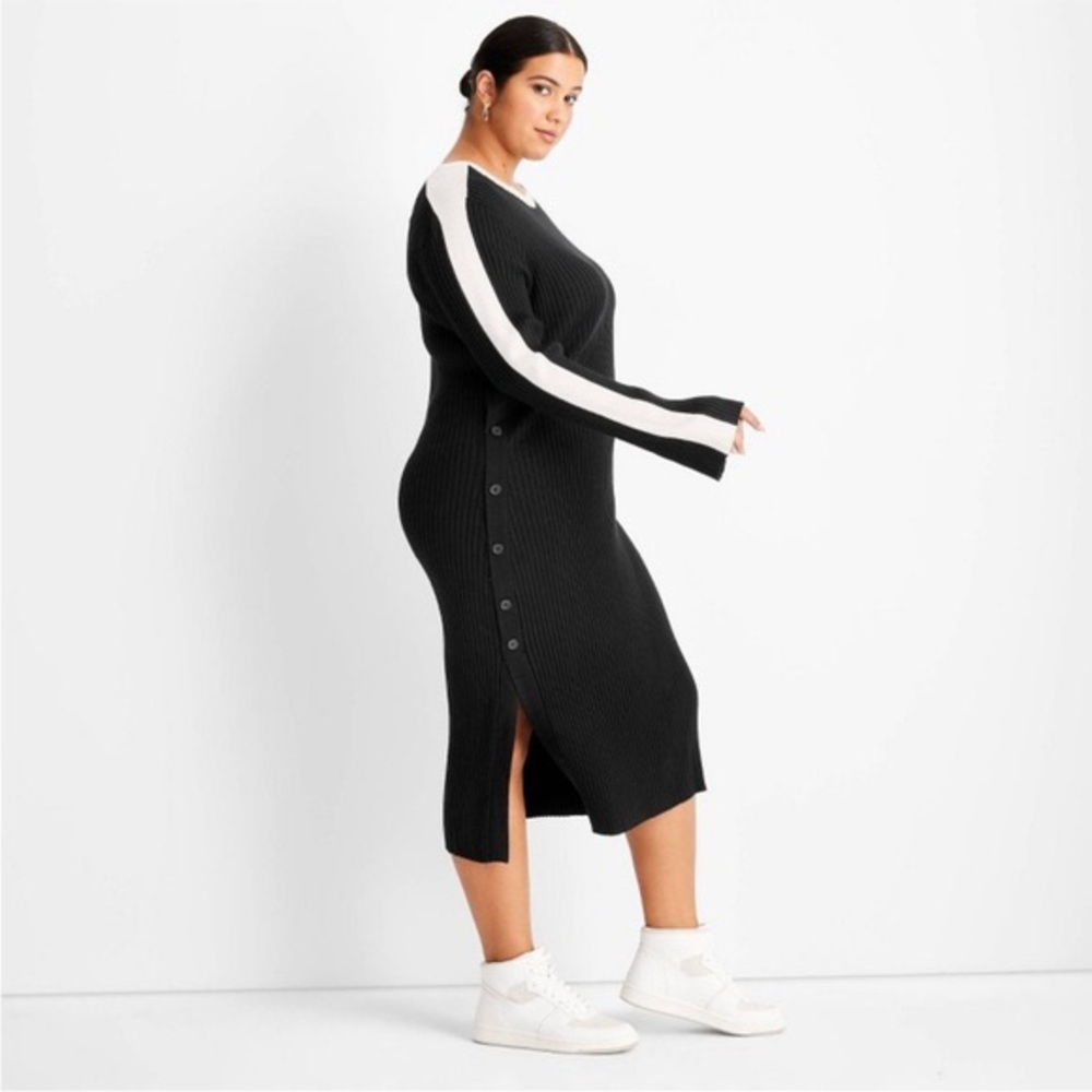 Future Collective Kahlana Barfield Brown Sweater Dress 2X